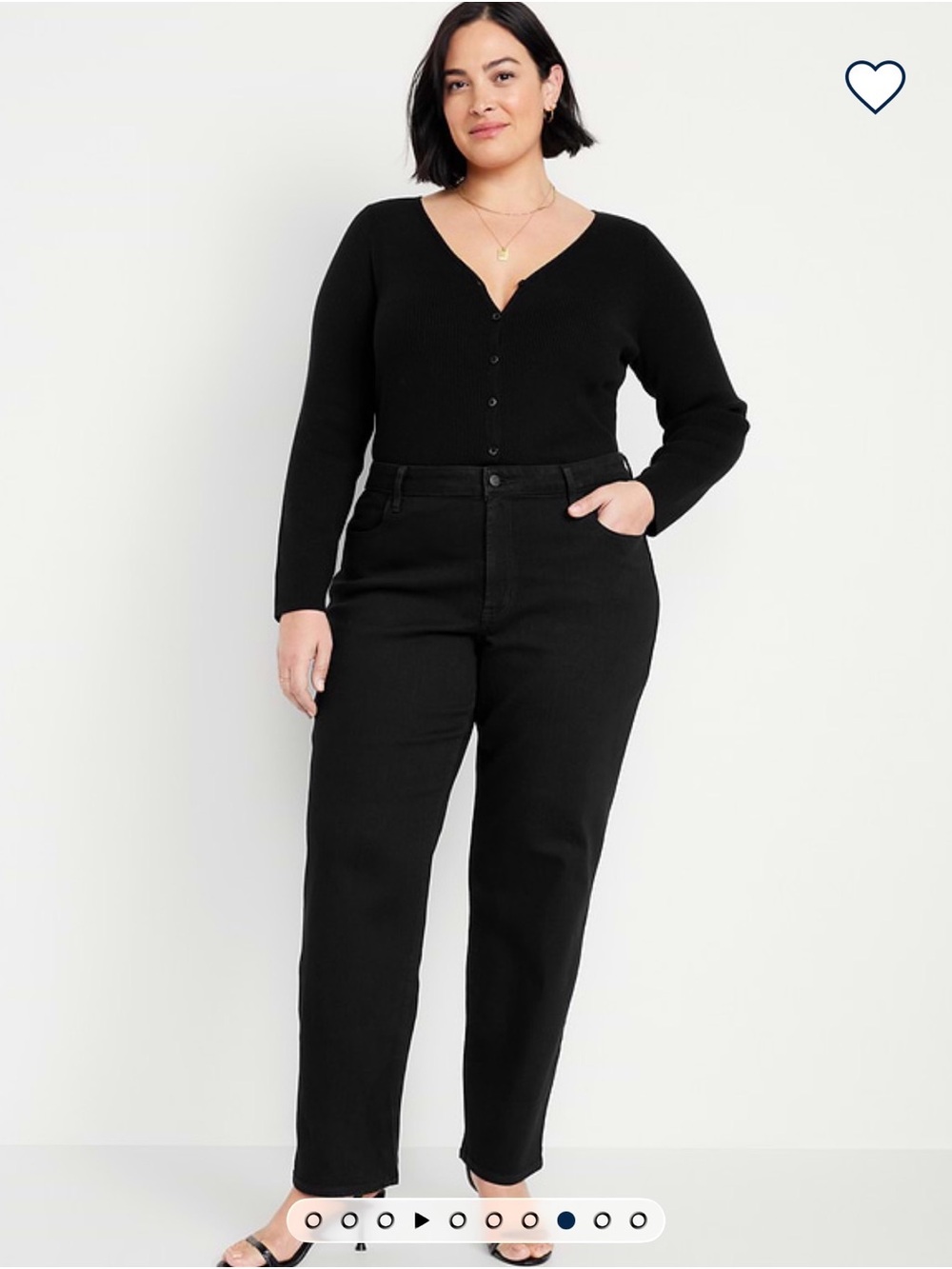 Old Navy High-Rise Loose Black Jeans - size 24